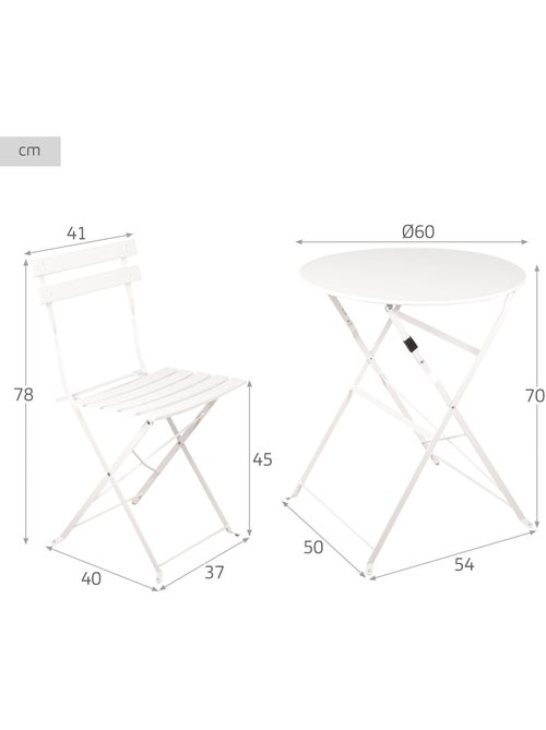 Aktive set di mobili da terrazza 60x70 cm - Kiabi Aktive set di mobili da terrazza 60x70 cm - Kiabi