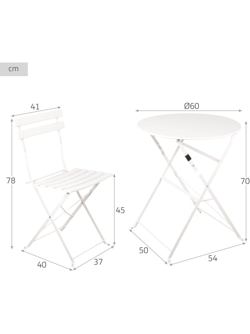 Aktive set di mobili da terrazza 60x70 cm Bianco - Kiabi