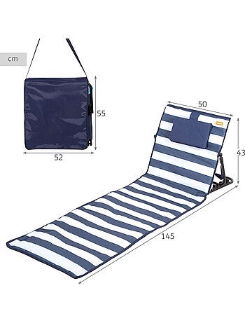 Aktive tappeto pieghevole reclinabile con cuscino 145x50x43 cm