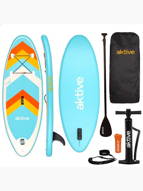 Aktive tavola da paddle surf gonfiabile per principianti con zaino, pompa e pagaia - Kiabi Aktive tavola da paddle surf gonfiabile per principianti con zaino, pompa e pagaia - Kiabi