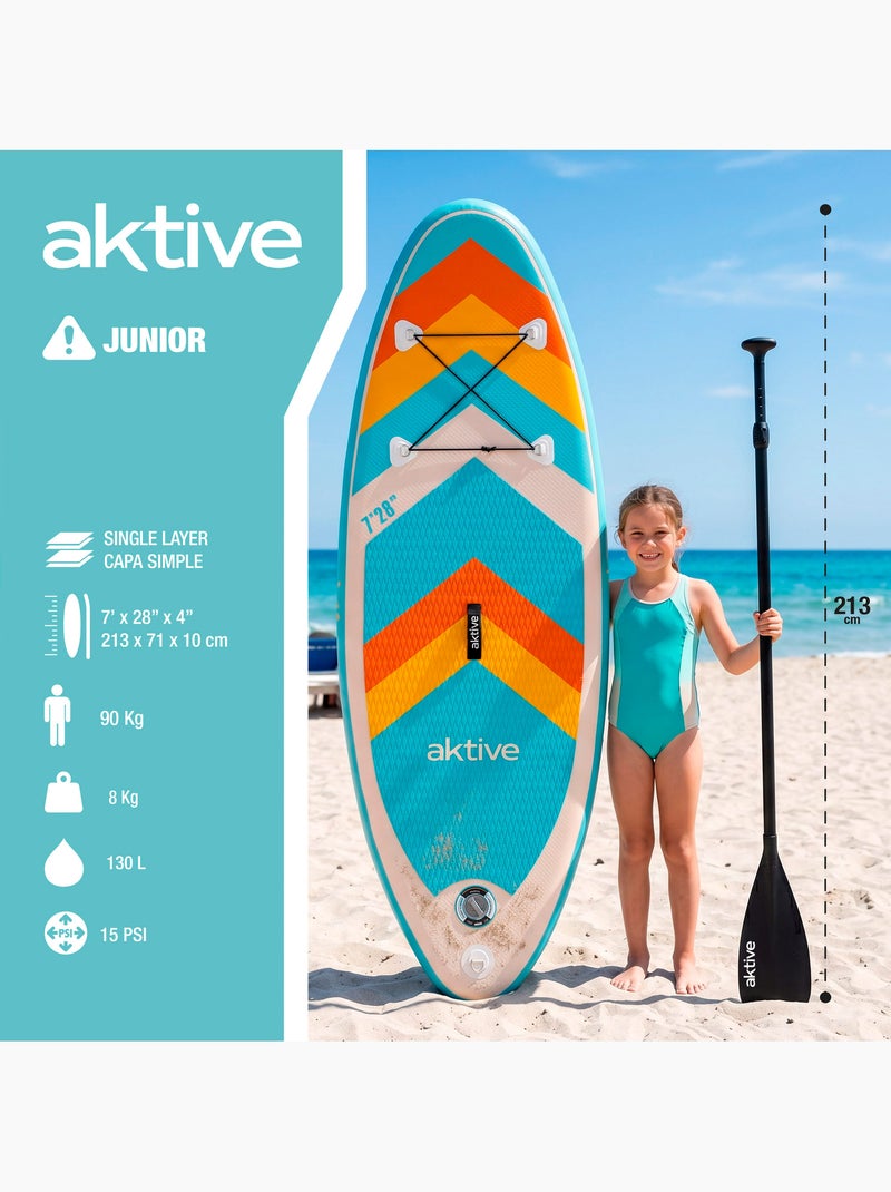 Aktive tavola da paddle surf gonfiabile per principianti con zaino, pompa e pagaia N/D - Kiabi
