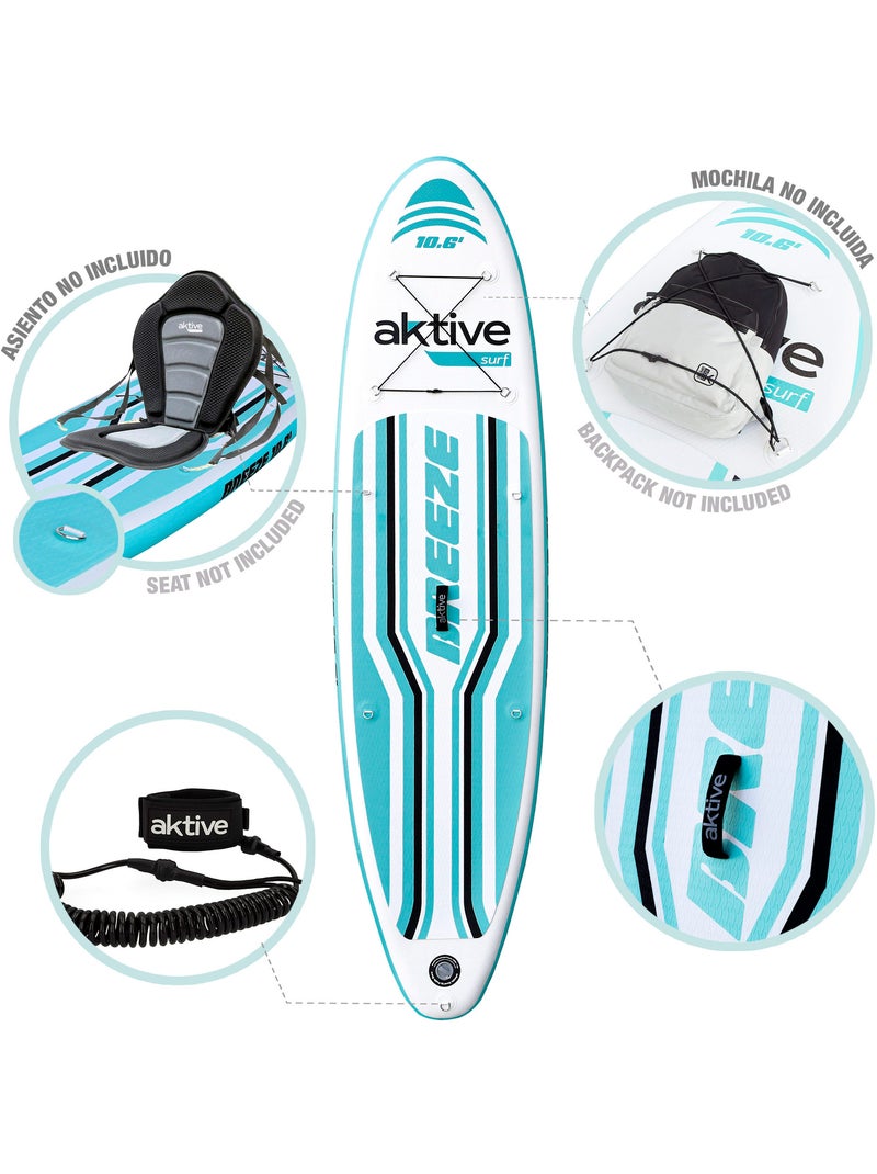 Aktive tavola da paddle surf gonfiabile per principianti da 10,6'' N/D - Kiabi