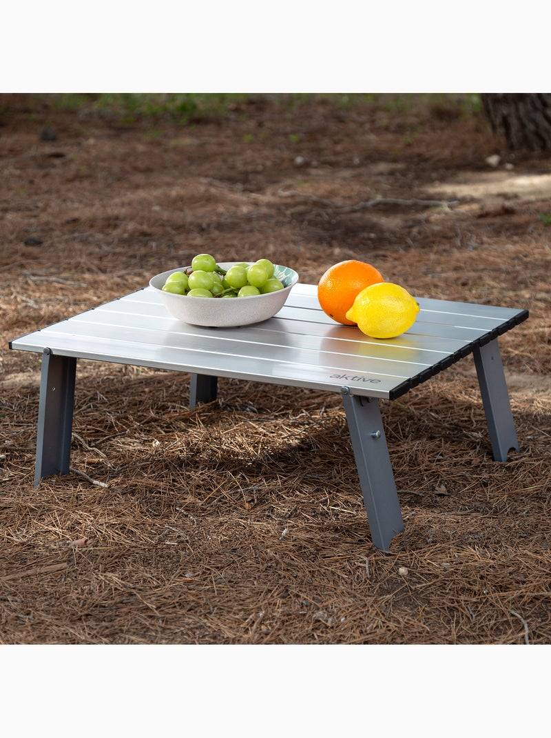 Aktive tavolo da campeggio pieghevole ultraleggero in alluminio 55x41x20 cm Grigio - Kiabi