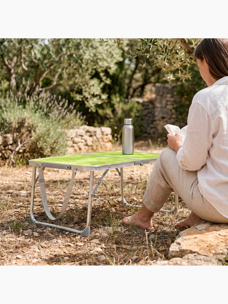Aktive tavolo da campeggio pieghevole verde con maniglia 60x40x25 cm Verde - Kiabi
