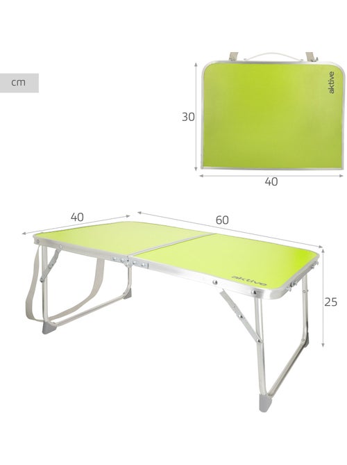 Aktive tavolo da campeggio pieghevole verde con maniglia 60x40x25 cm - Kiabi Aktive tavolo da campeggio pieghevole verde con maniglia 60x40x25 cm - Kiabi