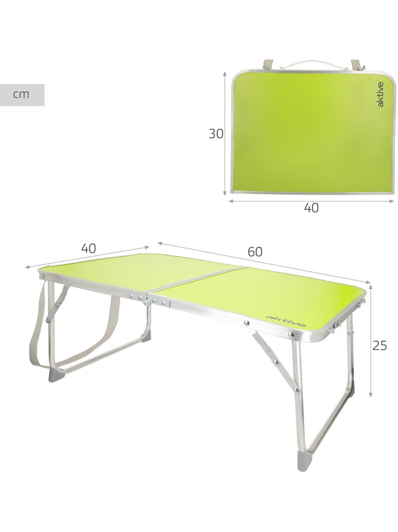 Aktive tavolo da campeggio pieghevole verde con maniglia 60x40x25 cm Verde - Kiabi