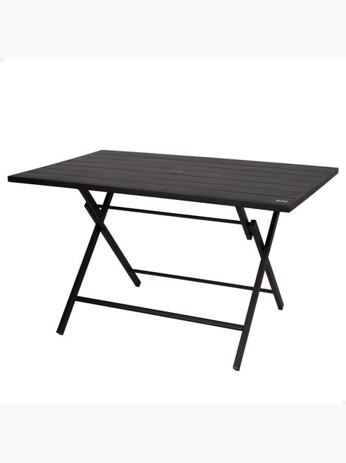 Aktive tavolo da giardino pieghevole in acciaio per 4 persone con foro per ombrellone 120x75x70 cm - Kiabi Aktive tavolo da giardino pieghevole in acciaio per 4 persone con foro per ombrellone 120x75x70 cm - Kiabi