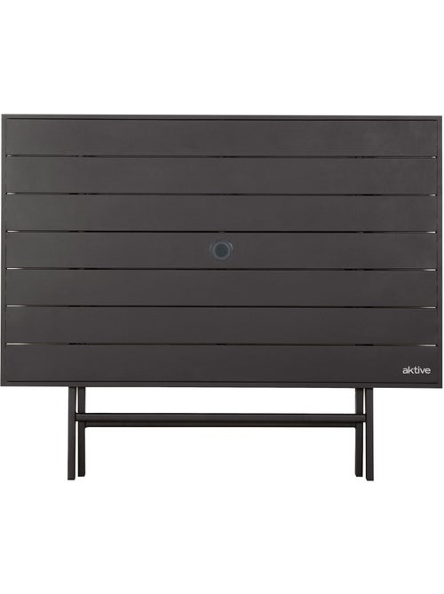 Aktive tavolo da giardino pieghevole in acciaio per 4 persone con foro per ombrellone 120x75x70 cm - Kiabi Aktive tavolo da giardino pieghevole in acciaio per 4 persone con foro per ombrellone 120x75x70 cm - Kiabi