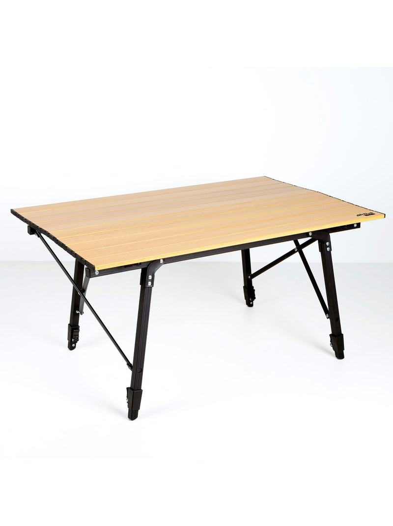 Aktive tavolo pieghevole da campeggio con altezza regolabile Legno naturale - Kiabi
