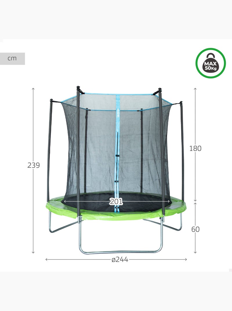 Aktive Trampolino per bambini da esterno Ø201 cm Blu Verde Nero - Kiabi