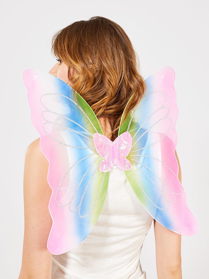 Ali di fata farfalla iridescente extra large, ali di costume da