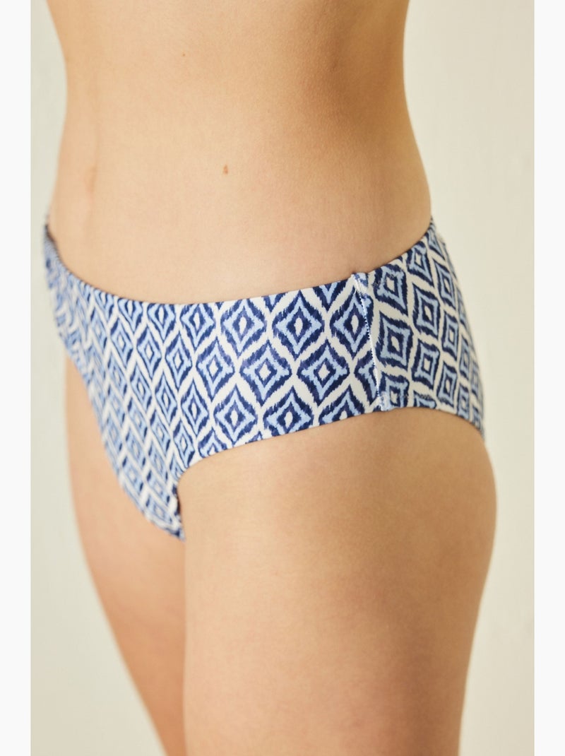 Alice slip bikini con motivo laterale penti Bianco Blu - Kiabi