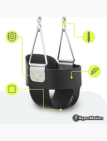 Altalena a Cestello per Bambini HyperMotion - Seduta EVA Comfort e Sicurezza Giardino 22 kg