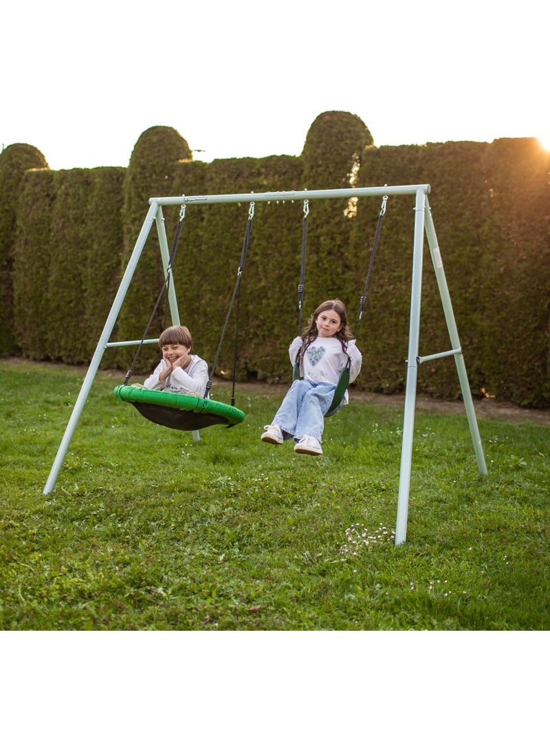 Altalena a nido con supporto e corda max 200kg Mamabrum Verde - Kiabi