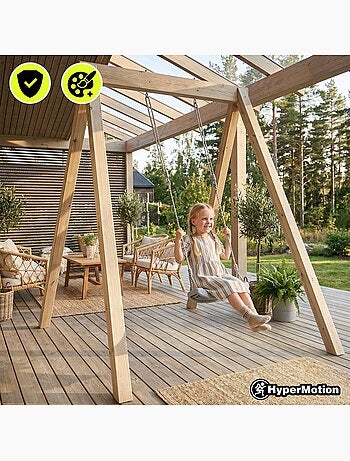 Altalena da giardino classica hypermotion per bambini – robusta, sicura e regolabile dai 3 anni