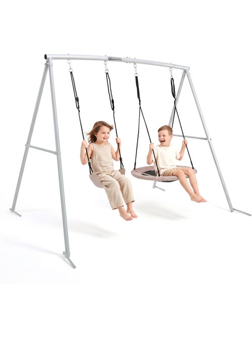 Altalena doppia HyperMotion 2 in 1 con nido e sedile per bambini - Kiabi Altalena doppia HyperMotion 2 in 1 con nido e sedile per bambini - Kiabi