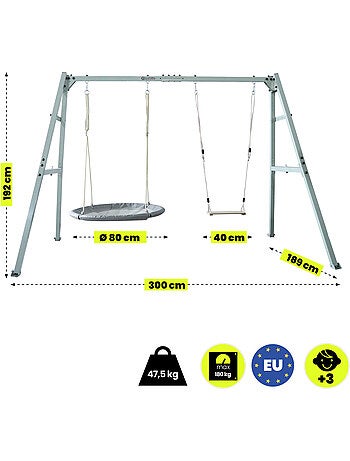Altalena HyperMotion 4 in 1 con amaca, altalena e nido per bambini