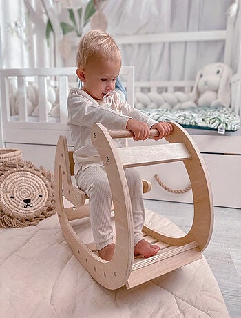 Altalena Montessori legno dondolo dai 12 mesi Mamabrum