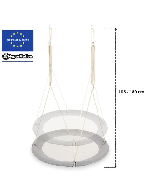 Altalena Nido da Giardino Ø100 cm Grigia Portata 150 kg per Bambini e Adulti - Kiabi Altalena Nido da Giardino Ø100 cm Grigia Portata 150 kg per Bambini e Adulti - Kiabi