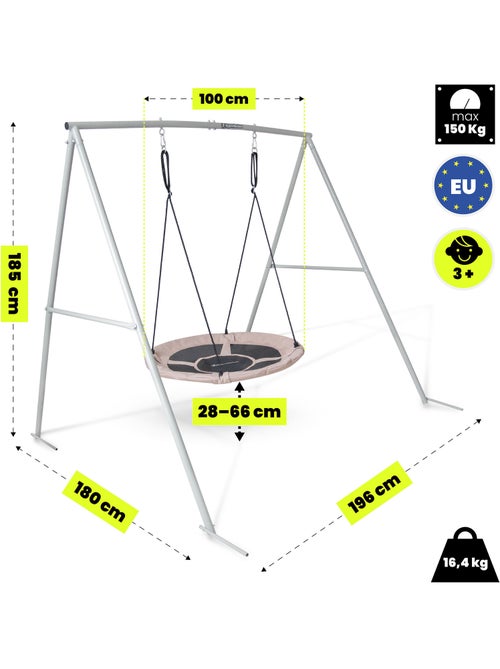 Altalena nido hypermotion con struttura da 100 cm - Kiabi