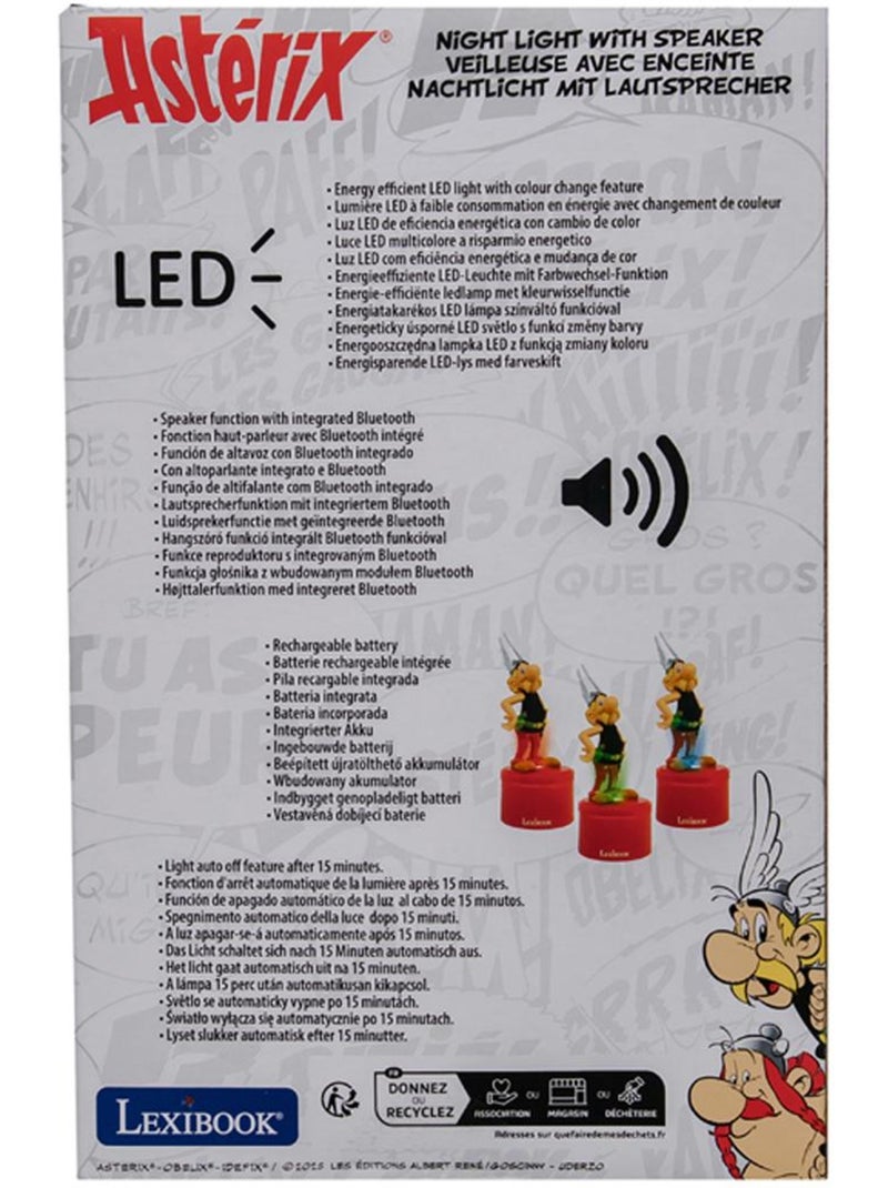 Altoparlante bluetooth con luce notturna Astérix Rosso - Kiabi