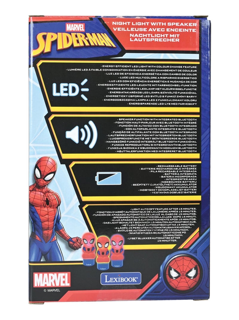 Altoparlante bluetooth con luce notturna Spiderman Rosso - Kiabi