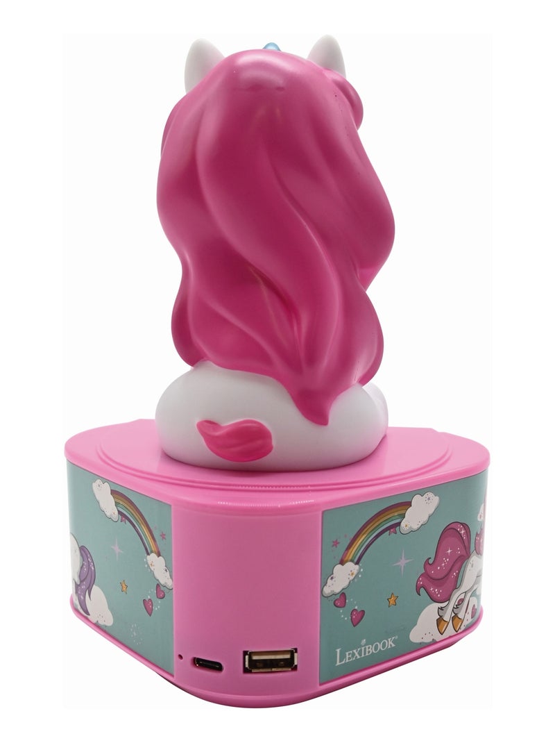 Altoparlante Bluetooth con statuetta luminosa di unicorno Rosa - Kiabi
