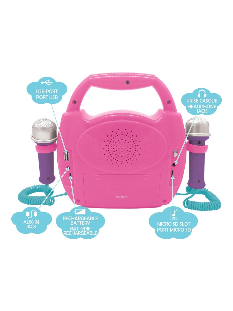 Altoparlante Bluetooth leggero Unicorno con microfono e batteria ricaricabile Rosa - Kiabi