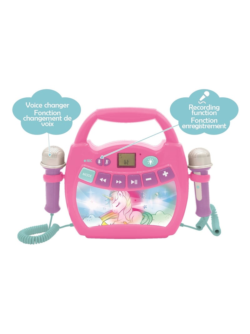 Altoparlante Bluetooth leggero Unicorno con microfono e batteria ricaricabile Rosa - Kiabi