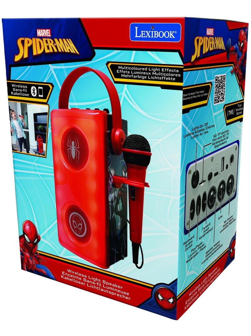 Altoparlante Bluetooth® luminoso di SpiderMan con microfono Rosso - Kiabi
