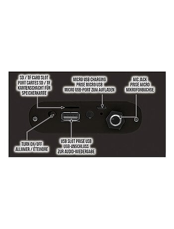 Altoparlante Bluetooth® portatile di Harry Potter con luci e microfono