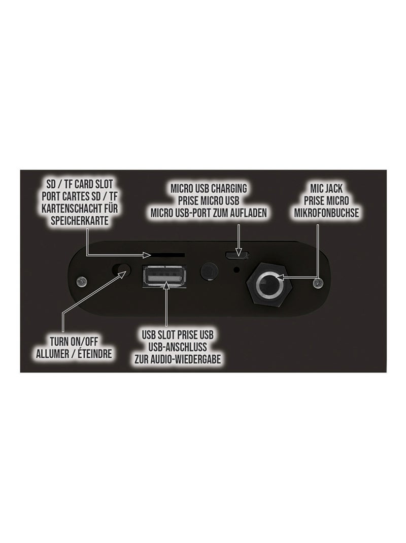 Altoparlante Bluetooth® portatile di Harry Potter con luci e microfono Nero - Kiabi