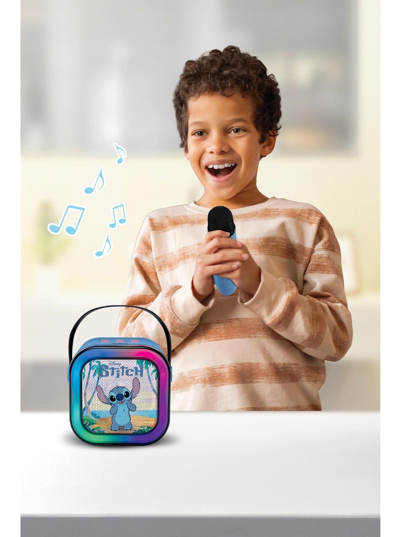 Altoparlante karaoke portatile stitch con un microfono wireless Blu - Kiabi