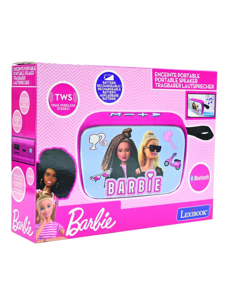 Altoparlante portatile Barbie Bluetooth® con finitura in tessuto Rosa - Kiabi