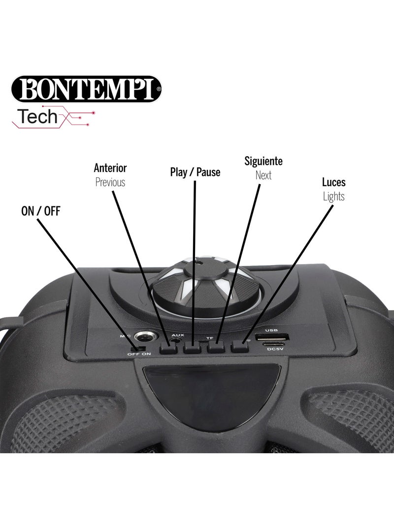 Altoparlante wireless con microfono e luci 19x15x16 cm bontempi N/D - Kiabi