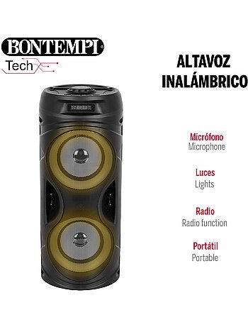 Altoparlante wireless da 160w con microfono e luci bontempi