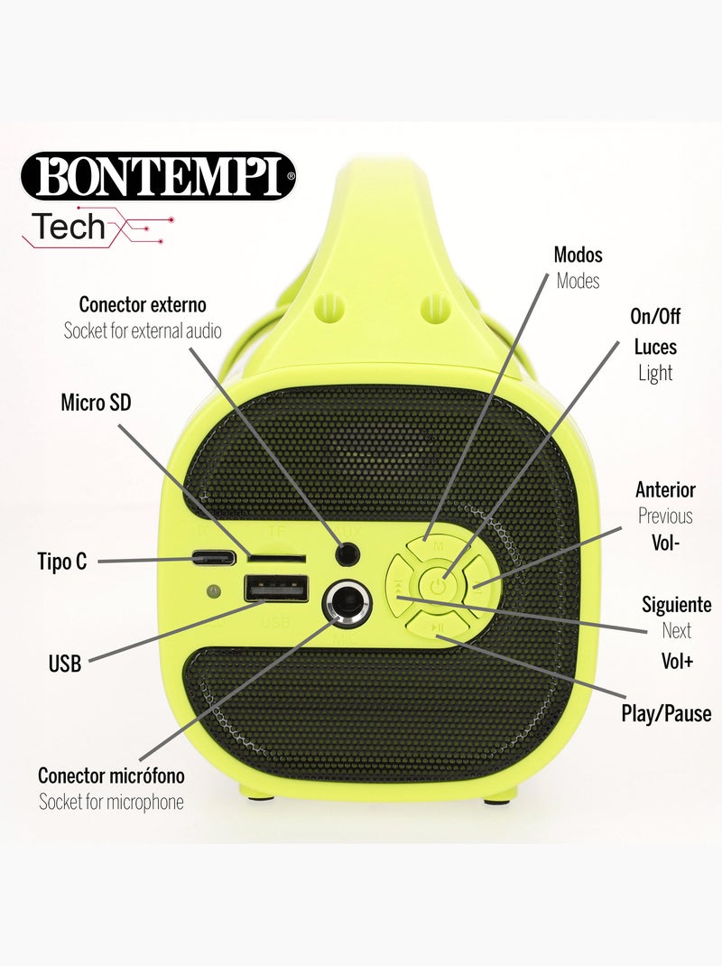 Altoparlante wireless da 80w con karaoke e microfono bontempi N/D - Kiabi