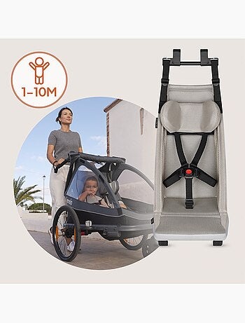 Amaca per rimorchio da bicicletta LIONELO Cama 2 in 1 – Da 1 a 10 mesi – Rivestimento ventilato