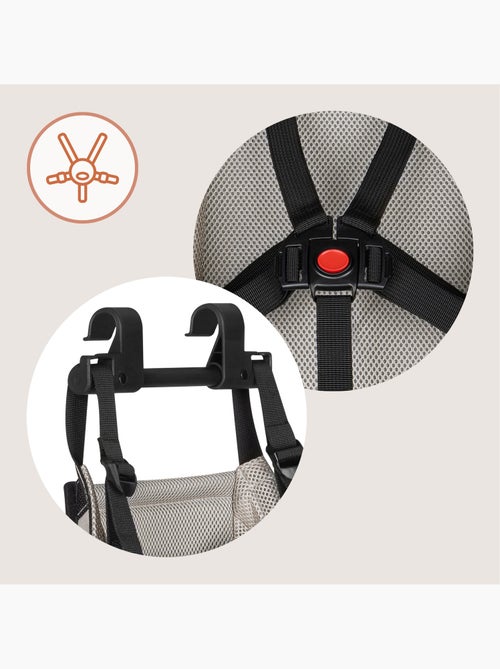 Amaca per rimorchio da bicicletta LIONELO Cama 2 in 1 – Da 1 a 10 mesi – Rivestimento ventilato - Kiabi