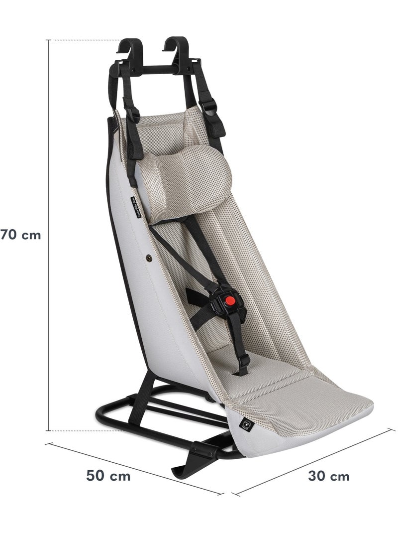 Amaca per rimorchio da bicicletta LIONELO Cama 2 in 1 – Da 1 a 10 mesi – Rivestimento ventilato Grigio - Kiabi
