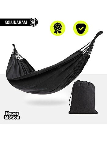 Amaca sospesa da giardino bohémien grigia con custodia – leggera e portatile