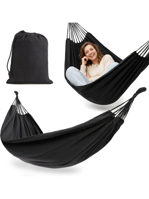 Amaca sospesa da giardino bohémien grigia con custodia – leggera e portatile - Kiabi