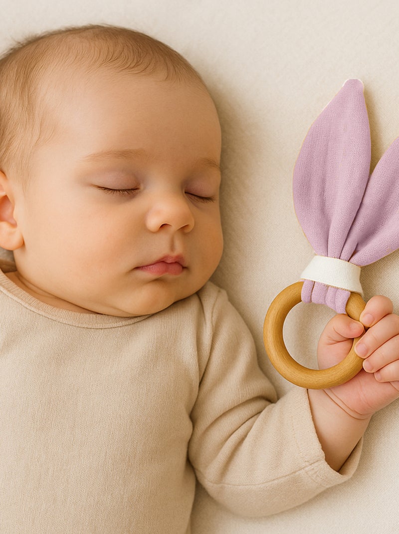 Anello da dentizione in cotone biologico Rosa - Kiabi