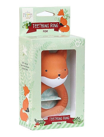 Anello da dentizione sonaglio volpe 100% naturale | A Little Lovely Company