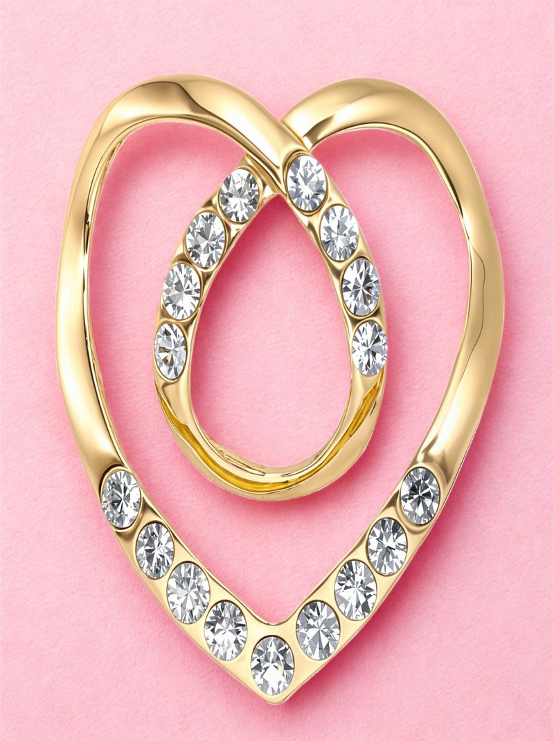Anello per foulard Grande Cuore Oro - Kiabi
