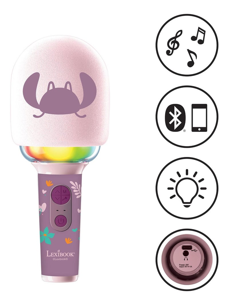 Angel Karaoke microfono Microfono con effetti sonori e luminosi Rosa - Kiabi