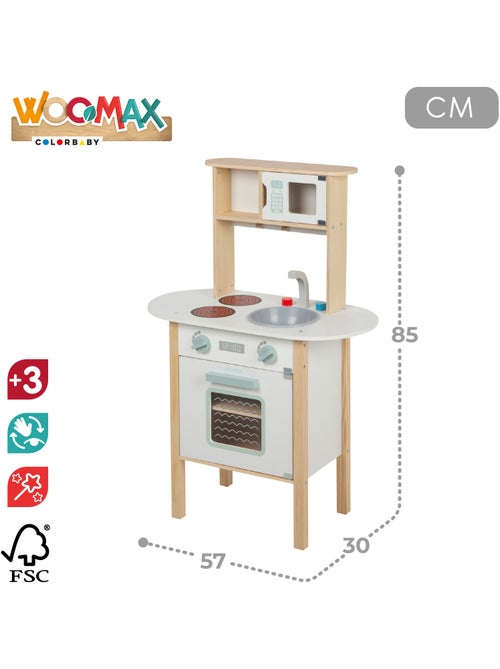 Angolo cottura in legno con utensili WOOMAX - Kiabi Angolo cottura in legno con utensili WOOMAX - Kiabi