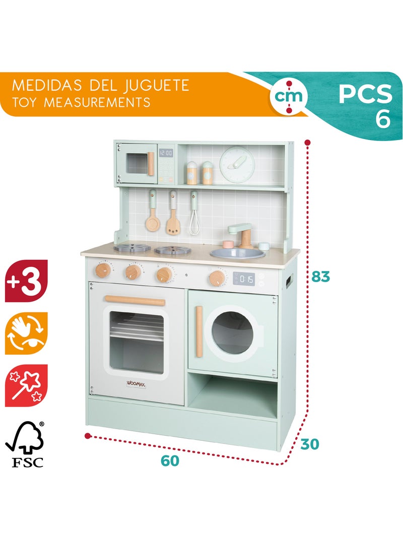 Angolo cottura in legno WOOMAX con elementi interattivi e accessori N/D - Kiabi
