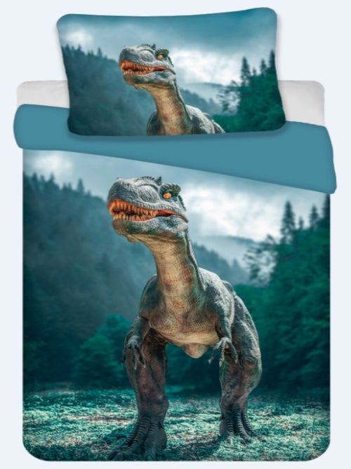 Animal Déco - Completo Letto Bambino Cotone Dinosauro Rex - Copripiumino 140x200 Federa 65x65 cm - Kiabi Animal Déco - Completo Letto Bambino Cotone Dinosauro Rex - Copripiumino 140x200 Federa 65x65 cm - Kiabi