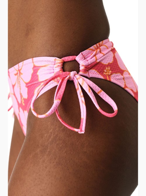 Annetta ring slip bikini floreale testurizzato a vita media penti - Kiabi